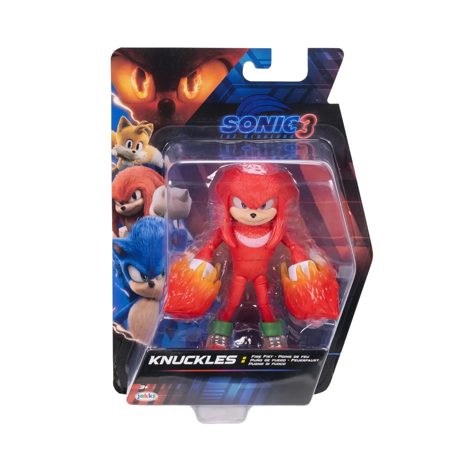 Sonic 3 Movie Knuckles with Fire Fist 5-Inch Action Figure