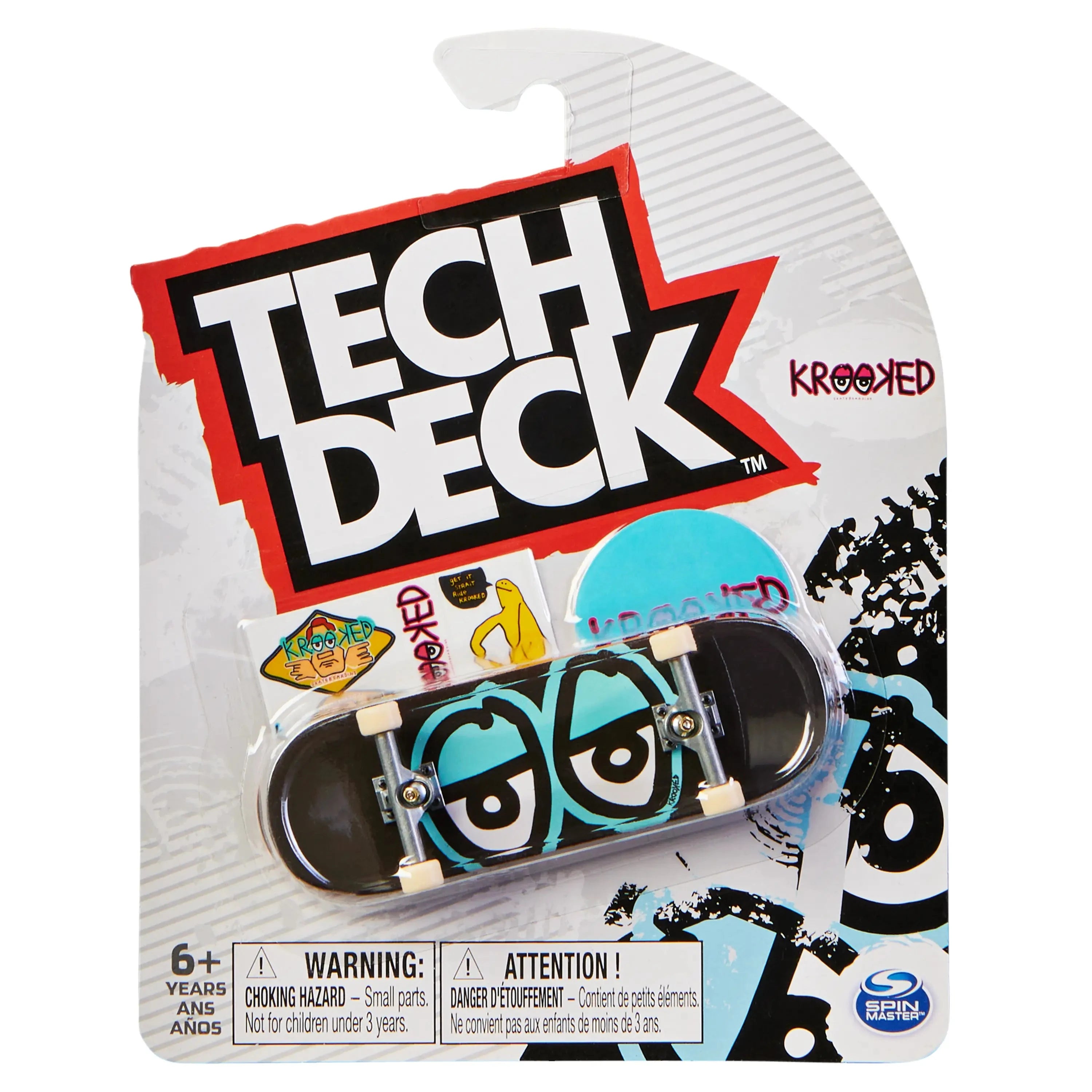 Tech Deck Finger Skateboard Krooked Team Eyes Blue Deck