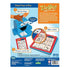 Alternate back of ThinkFun Sesame Street Zingo box featuring identical step-by-step instructions, highlighting the Cookie Monster Zinger, sample cards, and tiles with words and images.