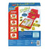 Back of ThinkFun Zingo package with instructions, images of Zinger, yellow tiles, and educational features, highlighting matching, recognition, and skill development.