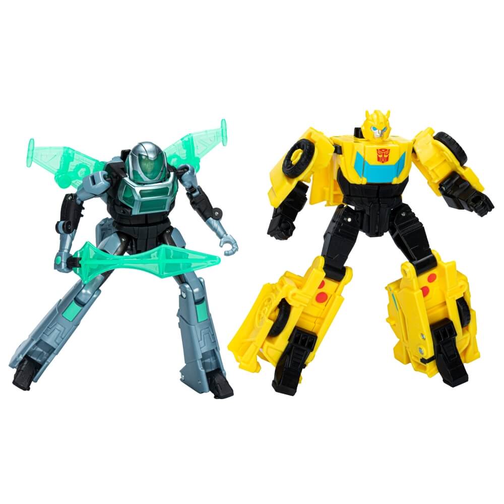 Transformers EarthSpark Cyber-Combiner Bumblebee and Mo Malto 5-Inch Action Figure Set