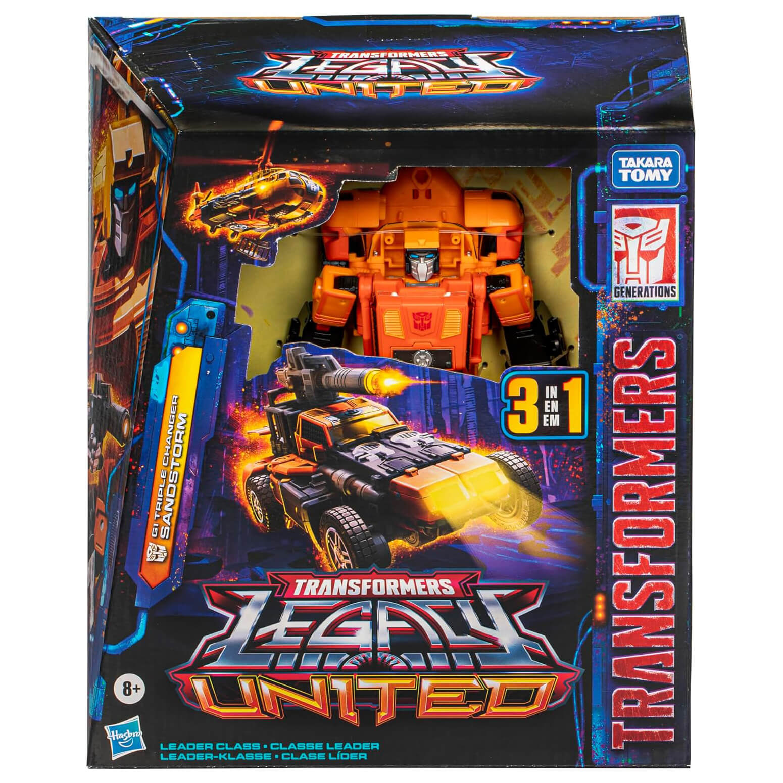 Transformers Legacy United Leader G1 Triple Changer Sandstorm 7.5-Inch Action Figure