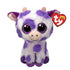 Ty Beanie Boo Ethel the Purple Spotted Cow Plush