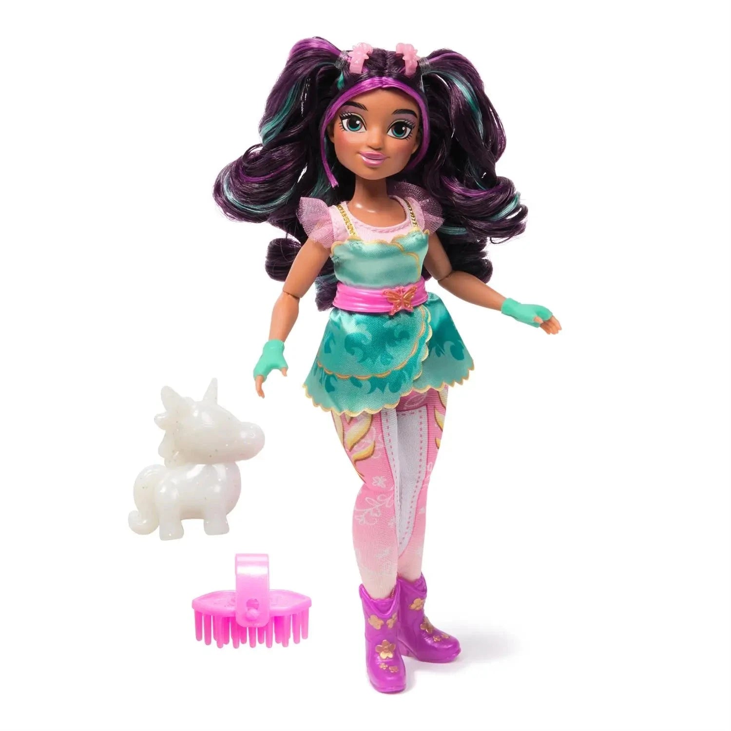 Unicorn Academy Power of Friendship Ava with Plushie 9.5-Inch Fashion Doll