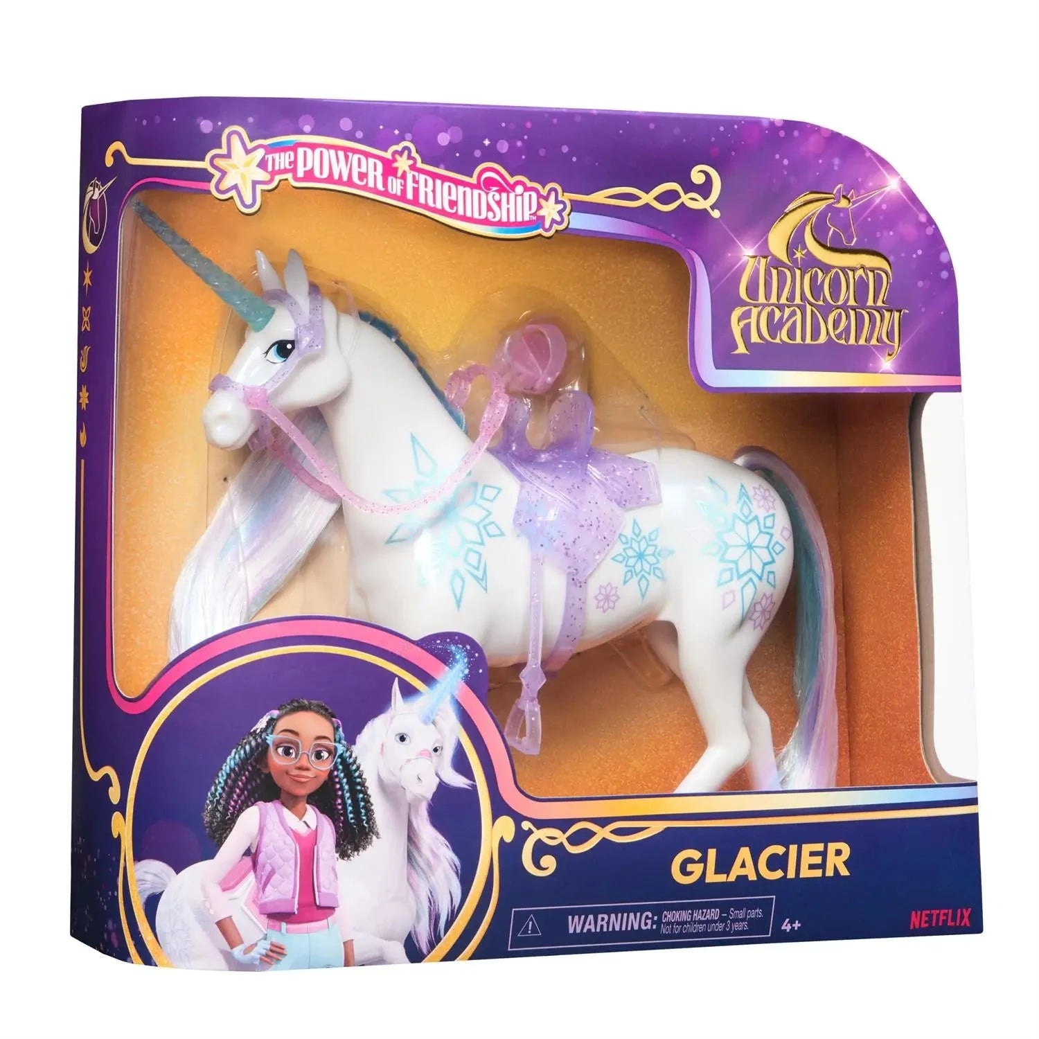 Unicorn Academy Power of Friendship Glacier with Translucent Bridle & Saddle Set