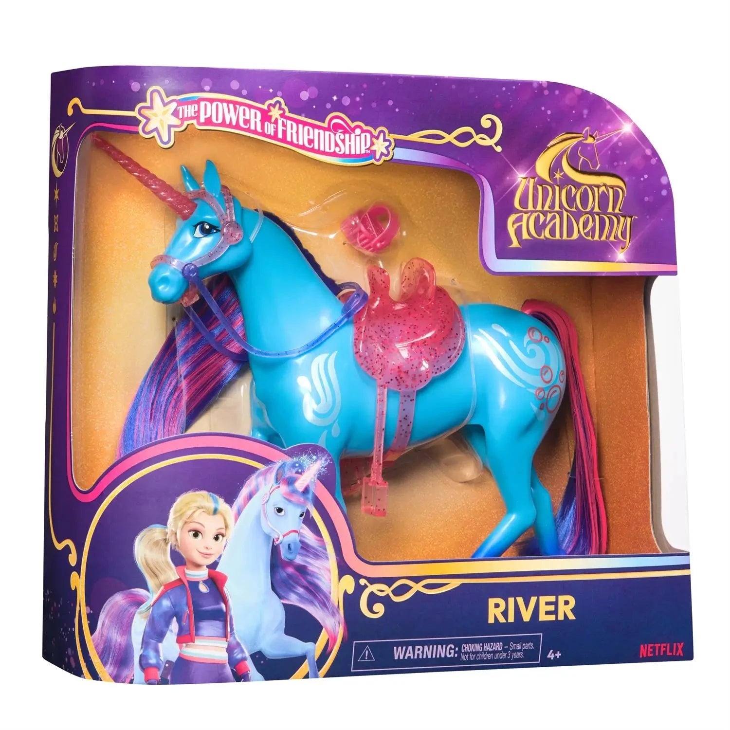 Unicorn Academy Power of Friendship River with Translucent Saddle & Bridle 11-Inch Animal Figure