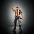 WWE Elite Collection The Rock figure in patterned vest and sunglasses, holding microphone with one arm raised, showing poseable joints for dynamic play display.