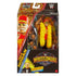WWE Elite Collection WrestleMania Vegas Hulk Hogan action figure in packaging, showing red shirt with Hulk’s Rules logo, yellow feather boa, and extra hands with branding.