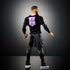 Highly poseable WWE Finn Bálor Ultimate Edition action figure shown from the back, wearing black pants, sneakers, and a black Judgment Day shirt with purple designs.