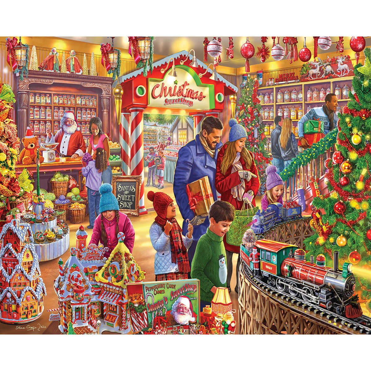 White Mountain Puzzles Christmas Sweet Shop 1000 Pc