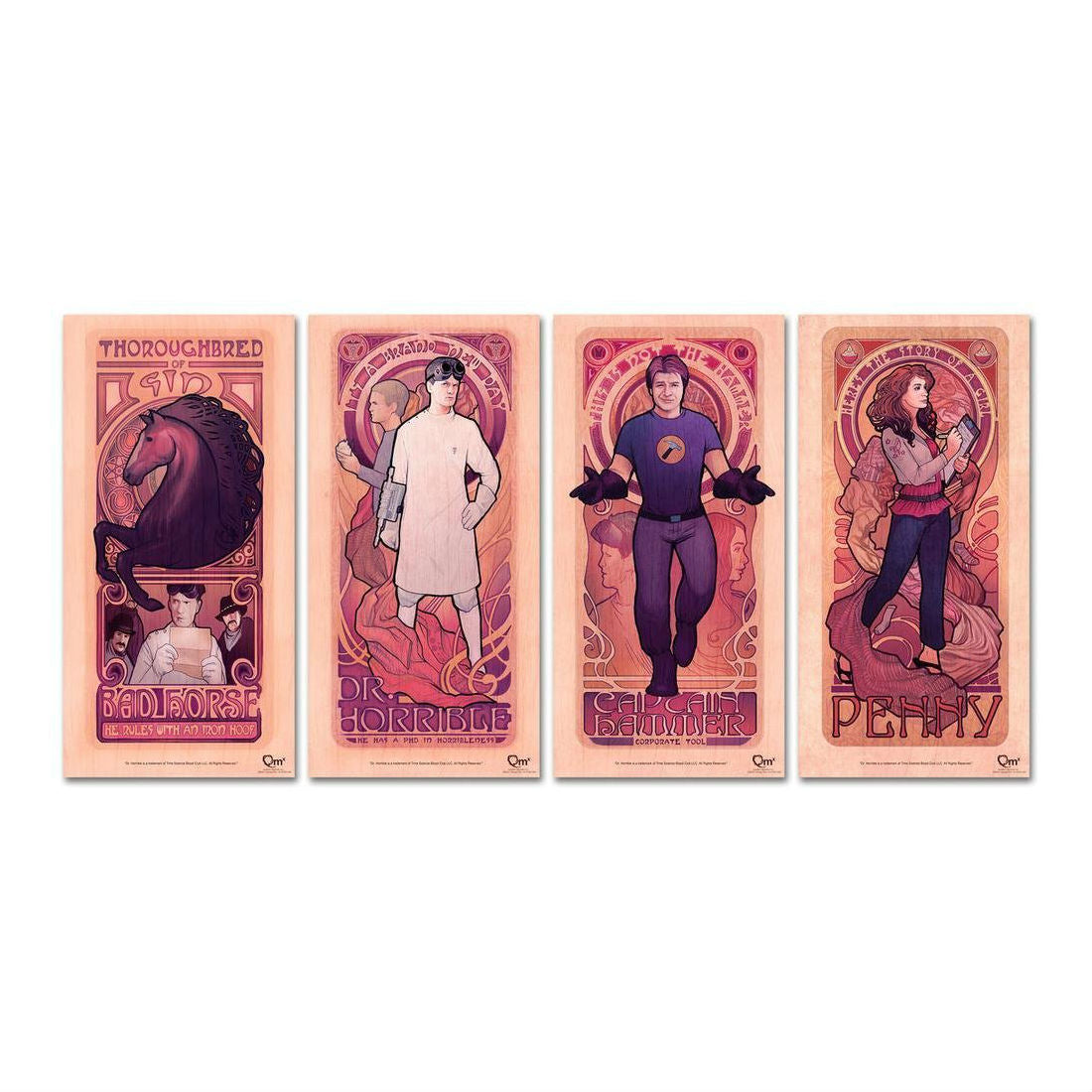 QMx Dr. Horrible Art Nouveau Poster Set - Set of 4 posters Size: 24