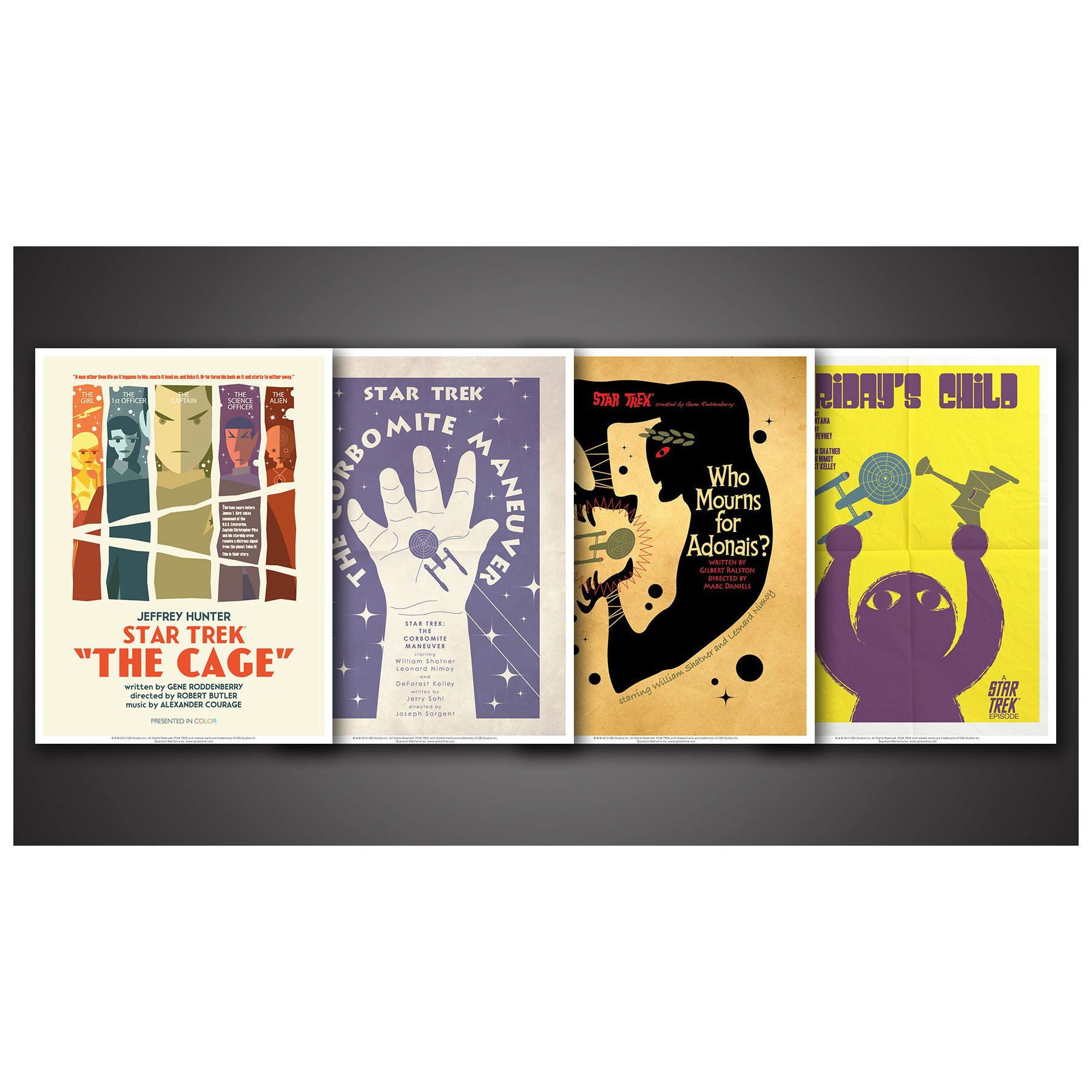 QMx Star Trek: The Original Series Art Prints - Set 19 Set of 4 Posters Size: 18" x 24"