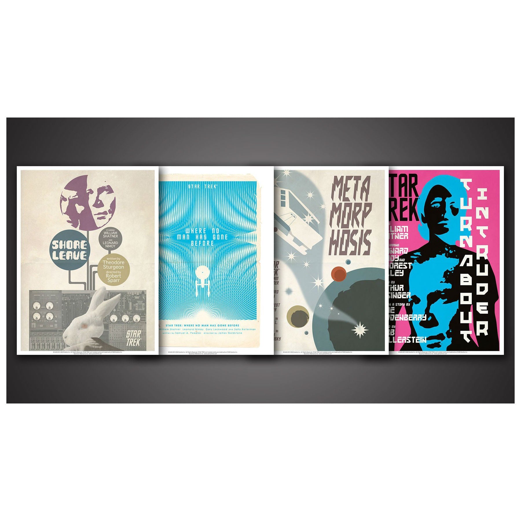 QMx Star Trek TOS Art Prints - Set 20 Set of 4 Posters