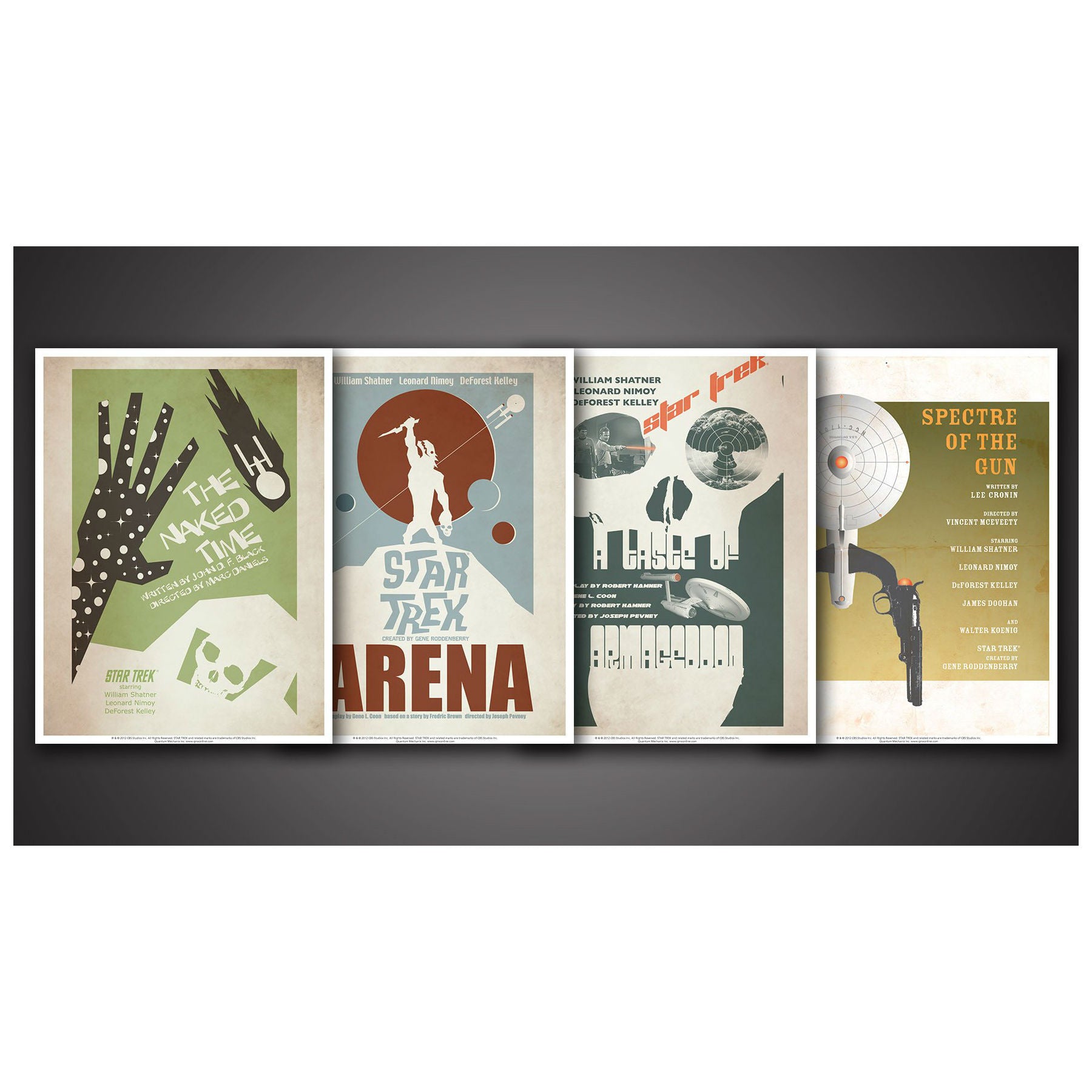 QMx Star Trek: The Original Series Art Prints - Set 5 Set of 4 Posters Size: 18" x 24"