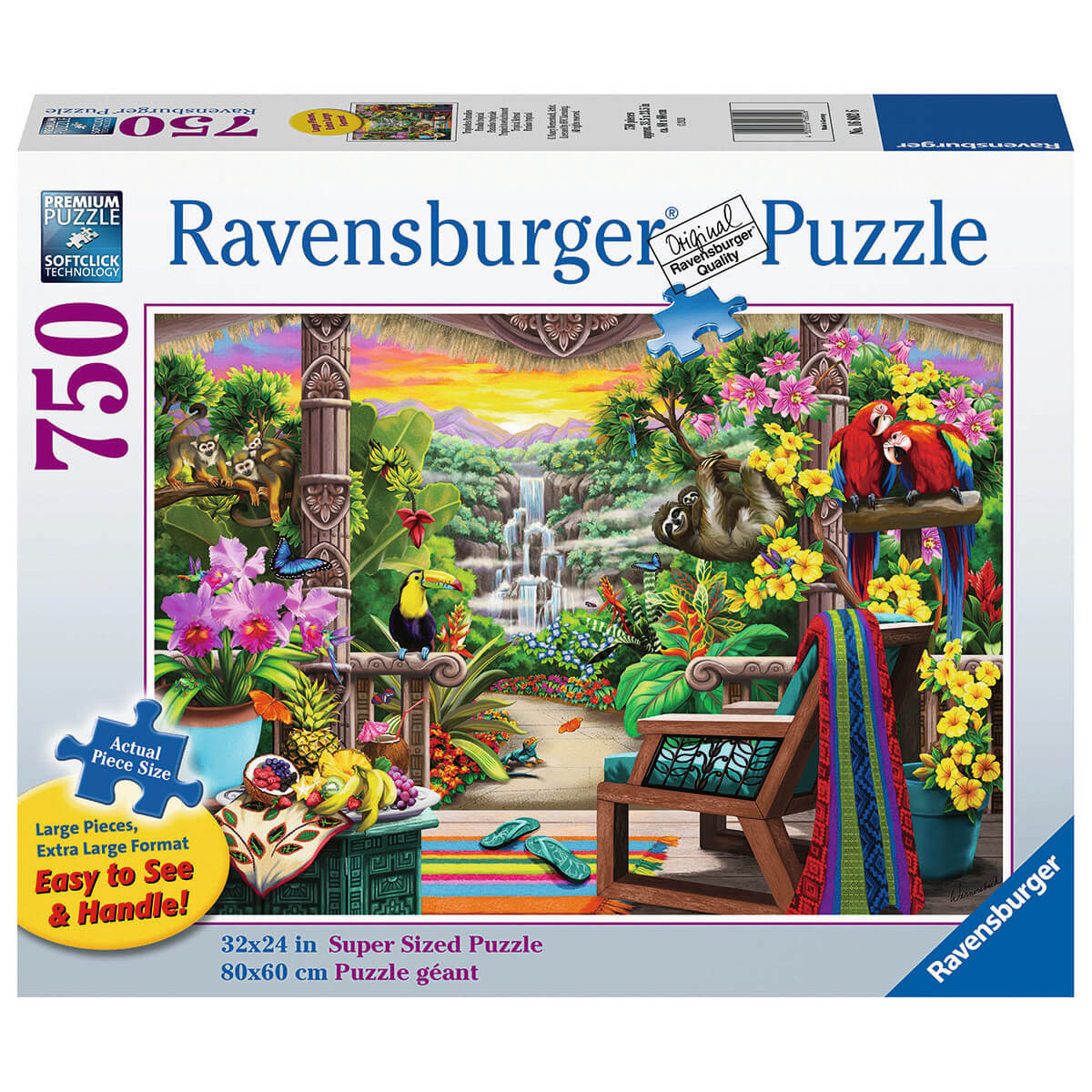 Ravensburger Tropical Retreat 750 Piece Large Format Puzzle
