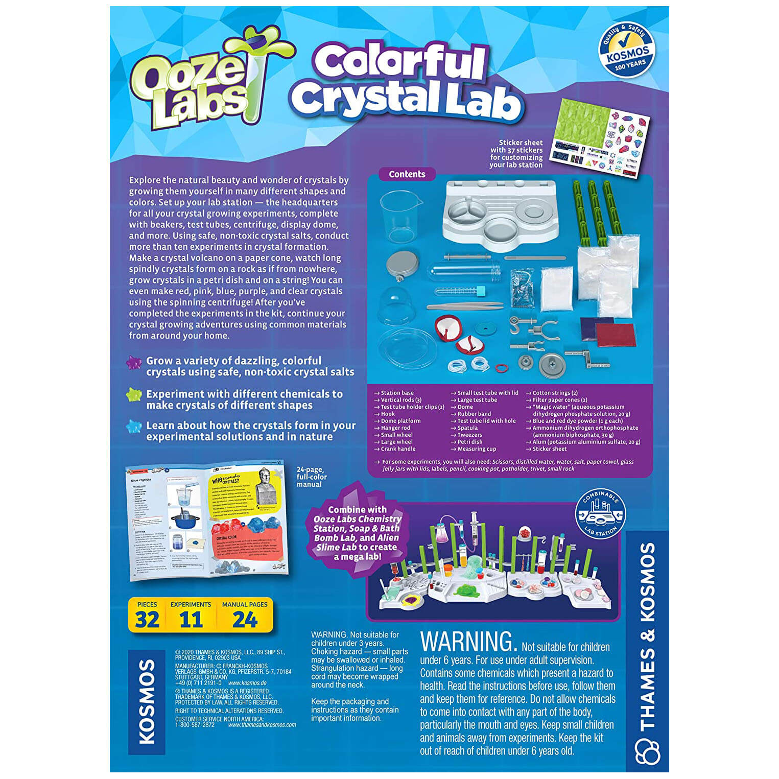 Thames and Kosmos Ooze Labs: Colorful Crystal Lab Science Set