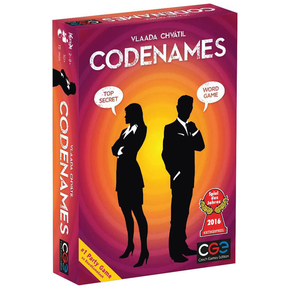 Front view of the Czech Games Codenames Game packaging.