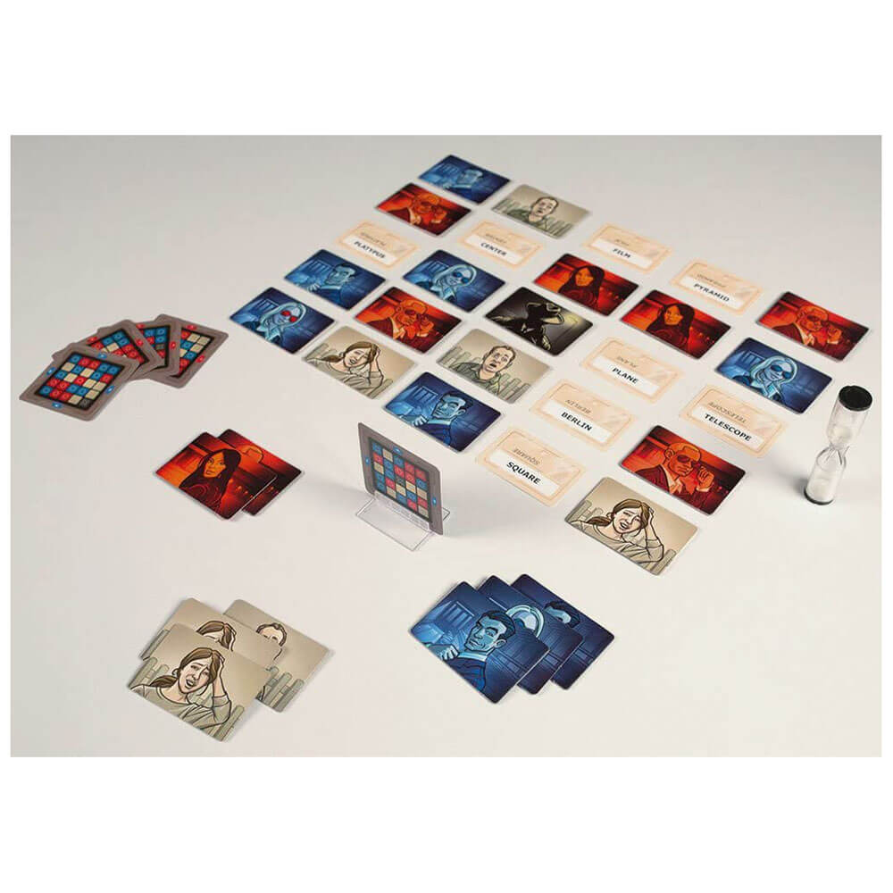 Layout of all the cards and pieces included.