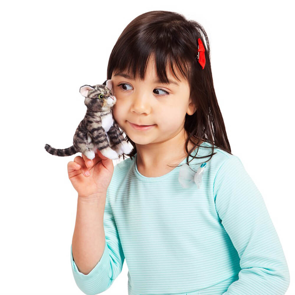 Folkmanis Mini Tabby Cat Finger Puppet