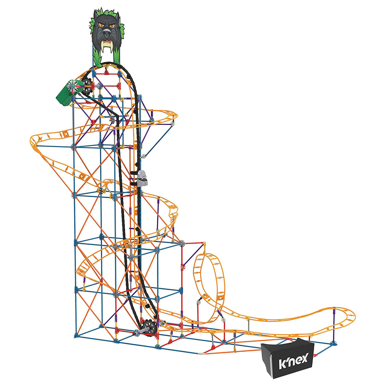 Side view of the roller coaster.