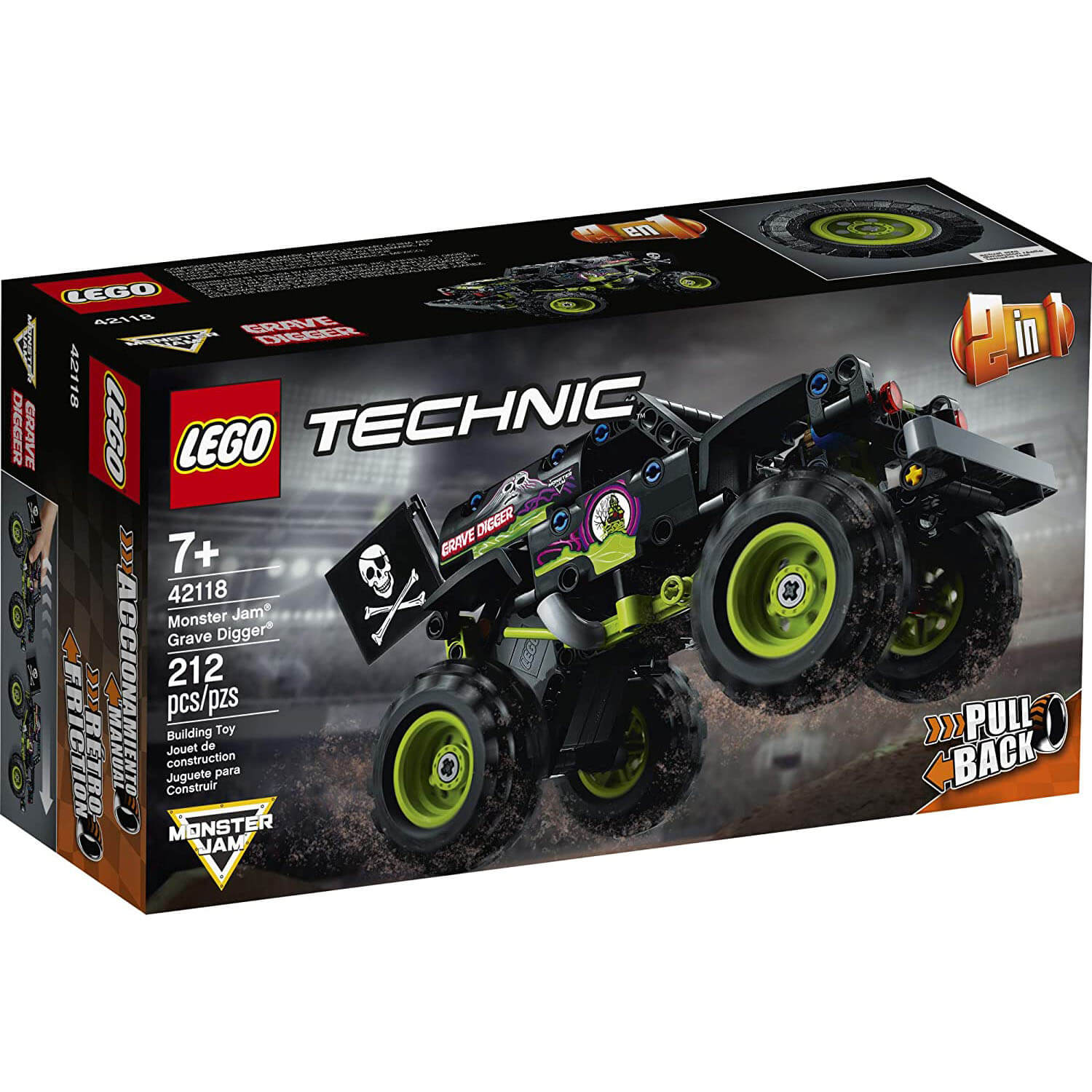 LEGO Technic Monster Jam Grave Digger 212 Piece Set (42118)