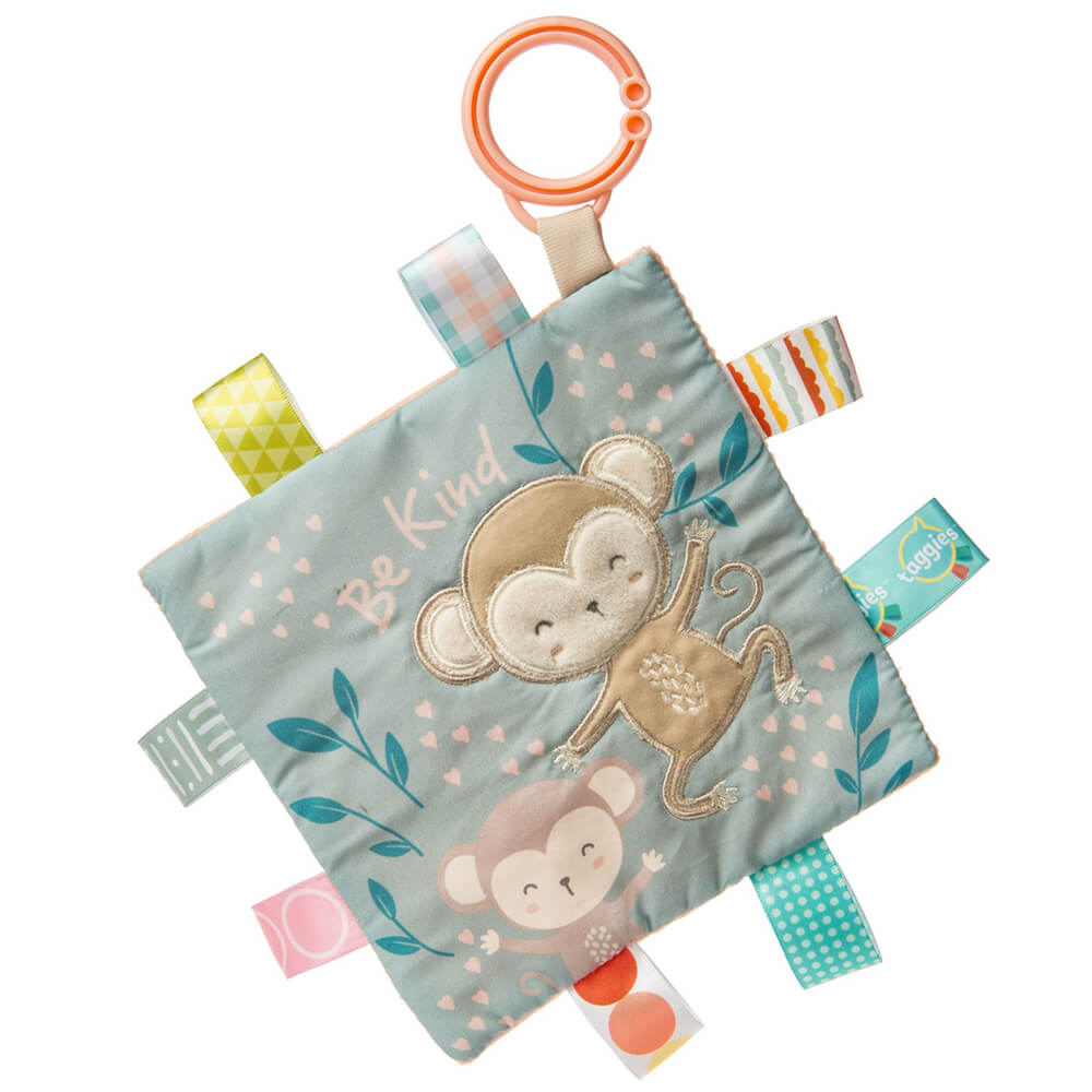 Mary Meyer Taggies Crinkle Me 6x6" Be Kind Monkey