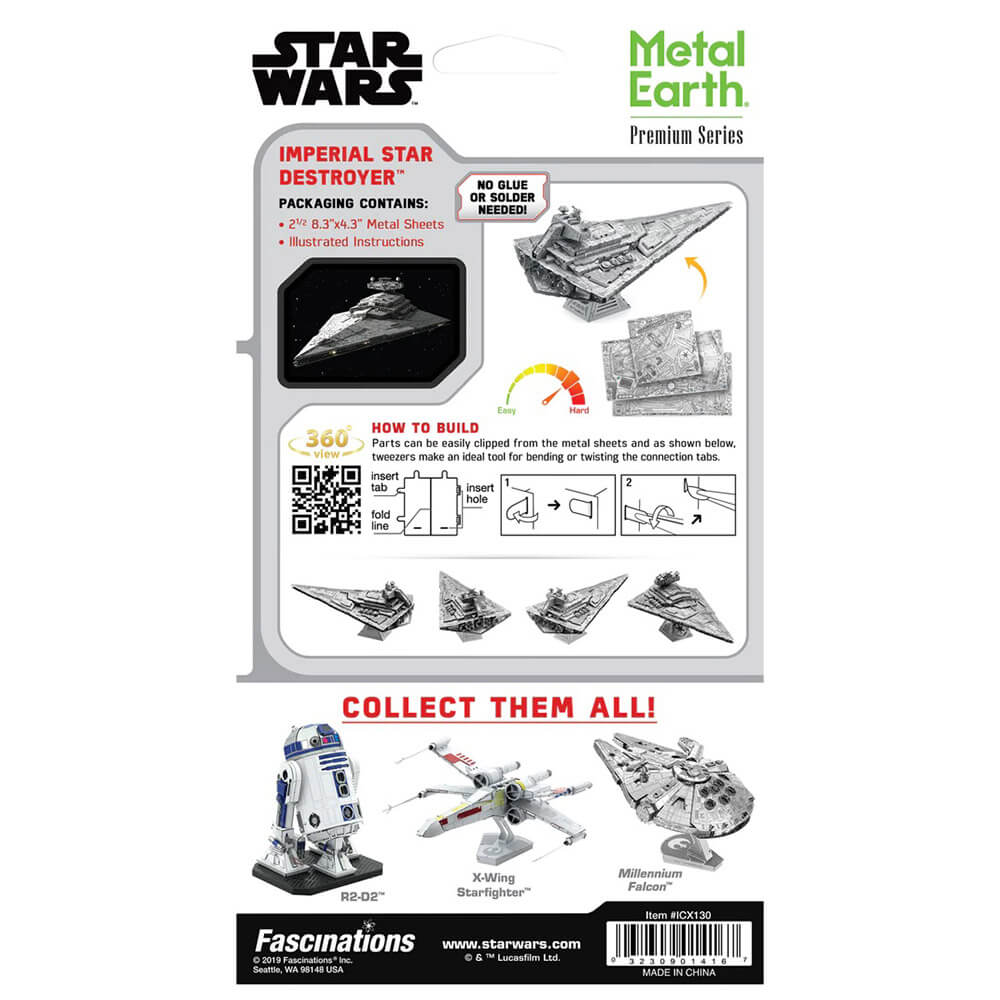 Metal Earth Iconx Star Wars Imperial Star Destroyer 2.5 Sheet Metal Model Kit