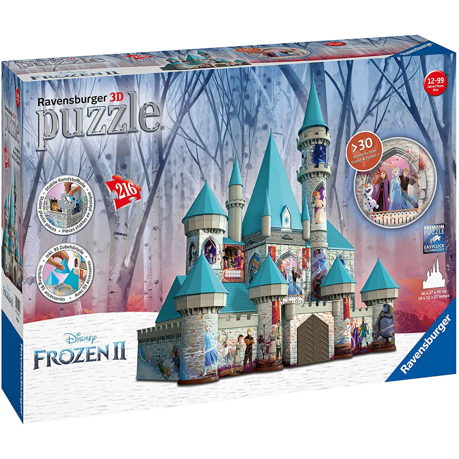 Ravensburger Disney Frozen Castle 216 Pc 3D Puzzle