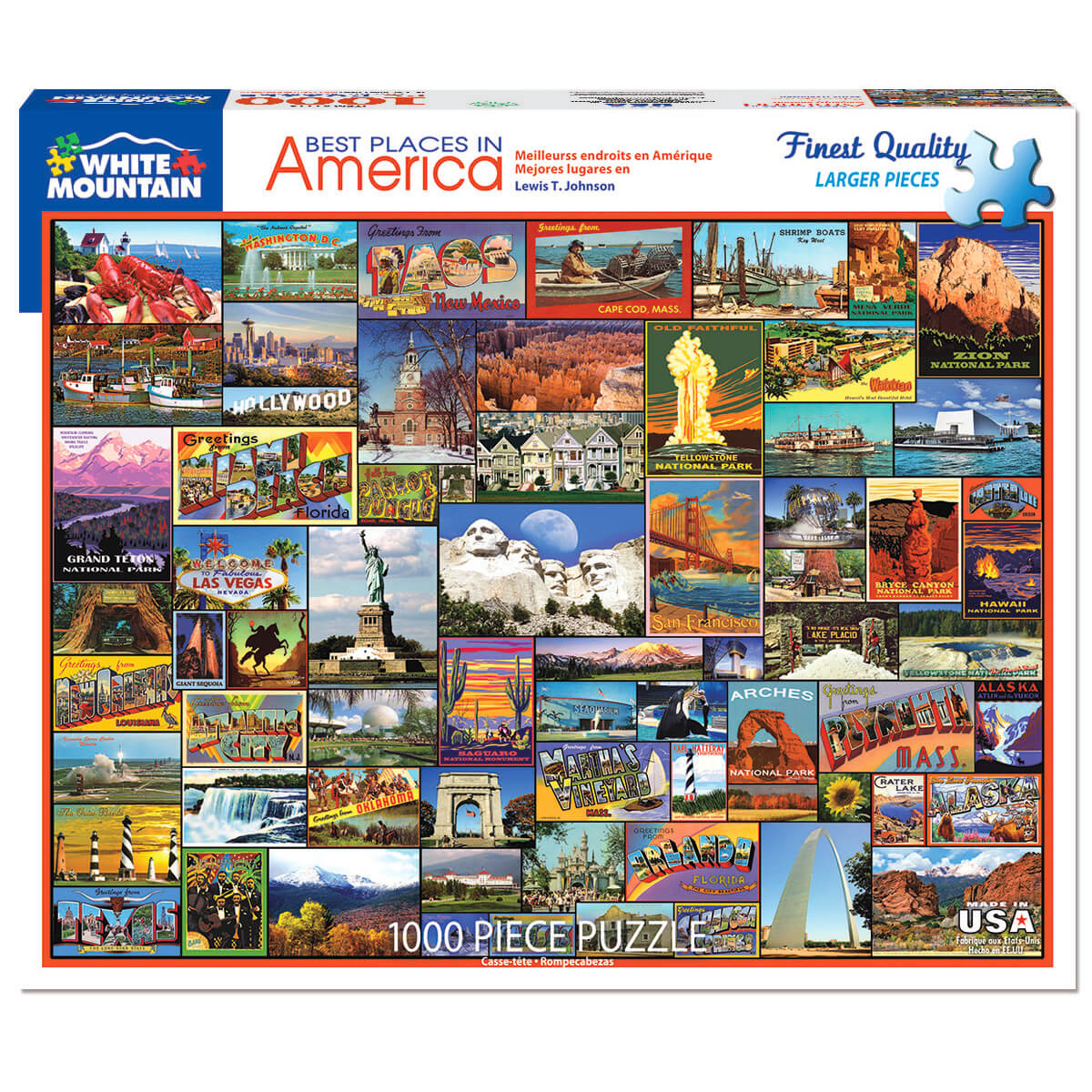 White Mountain Puzzles Best Places in America 1000 Pc