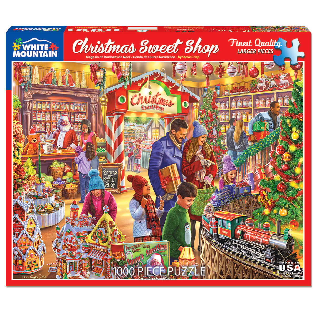 White Mountain Puzzles Christmas Sweet Shop 1000 Pc