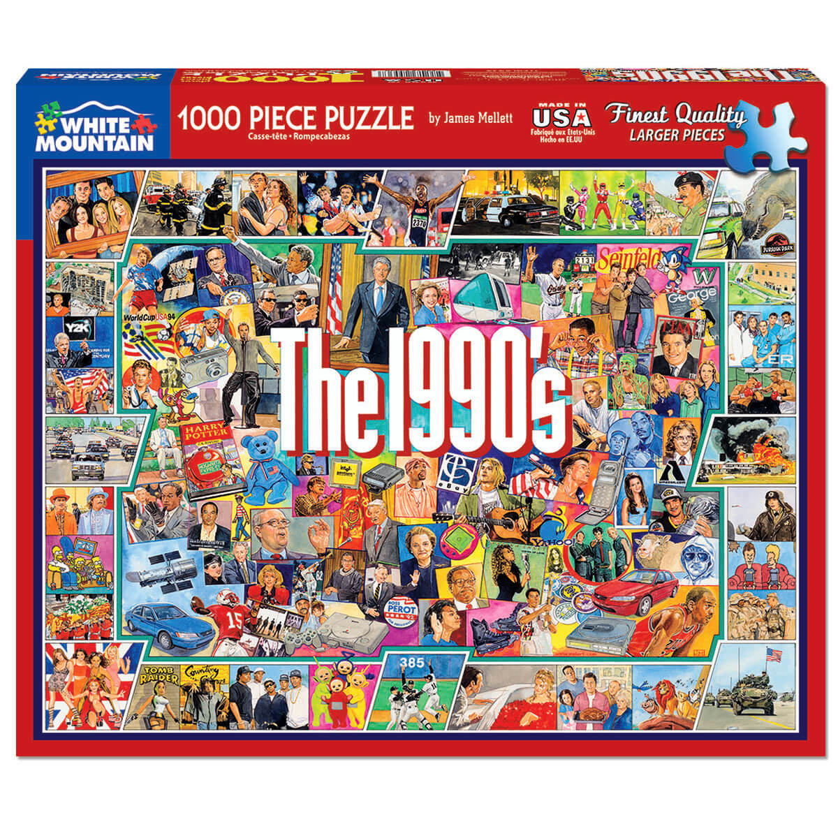 White Mountain Puzzles 1990s 1000 Piece Jigsaw Puzzle Box