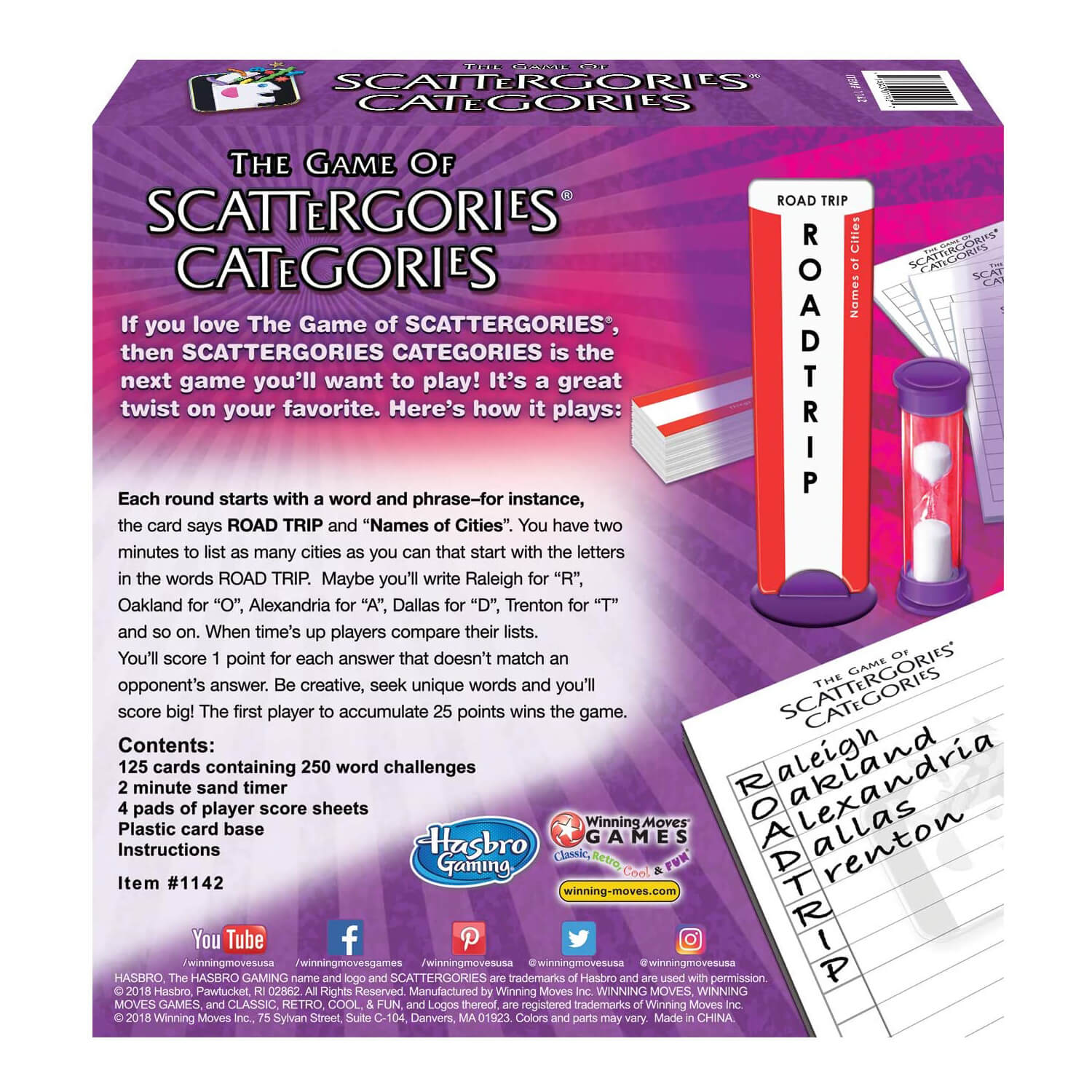 Winning Moves Scattergories Categories Game
