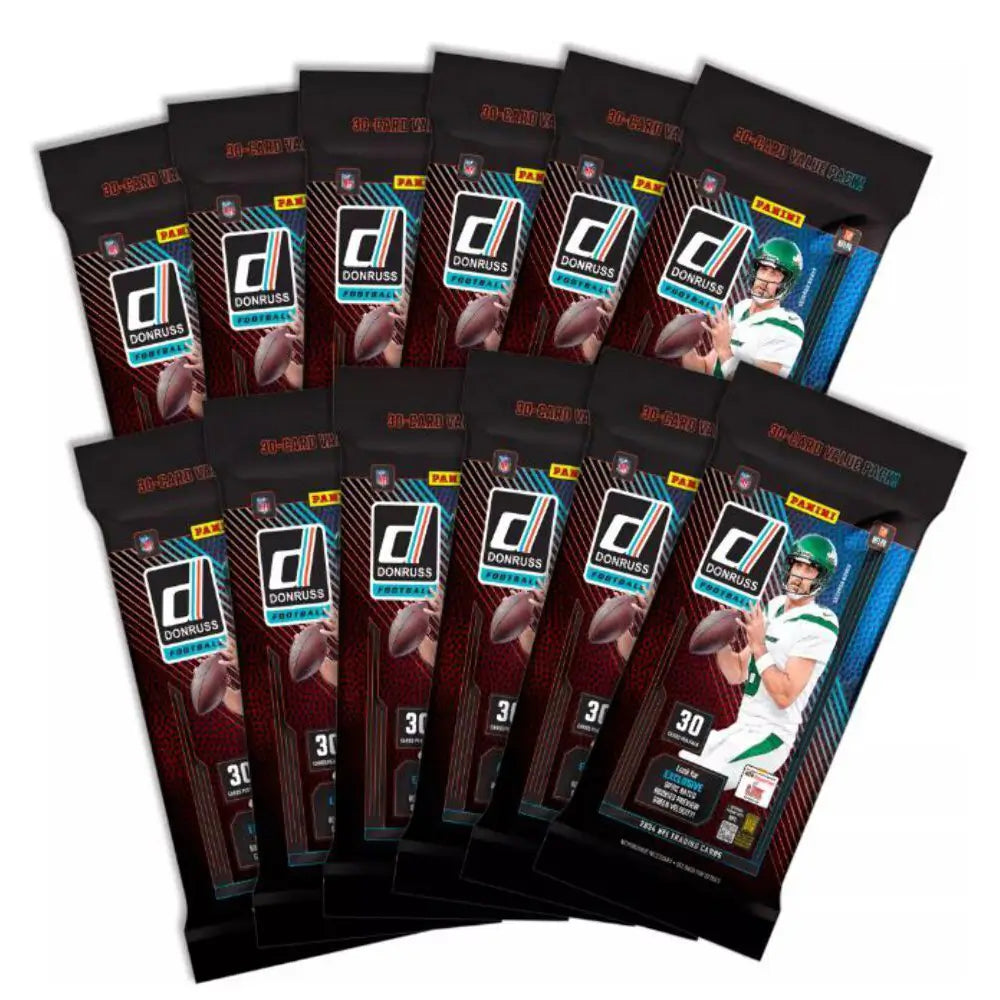 2024 Panini Donruss Football NFL Fat Pack Display Box (12 Packs)