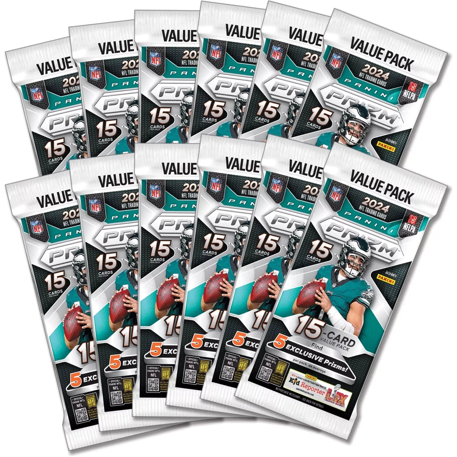 2024 Panini PRIZM Football NFL 12-Pack Fat Pack Box