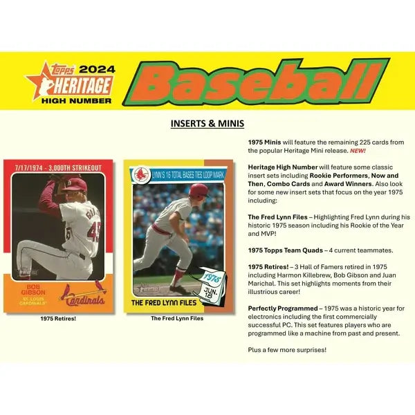 2024 Topps Heritage High Number Baseball Blaster Box (8 Packs)