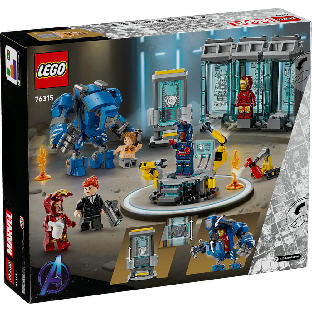LEGO® Marvel Iron Man’s Laboratory: Hall of Armor 384 Piece Building Kit (76315)
