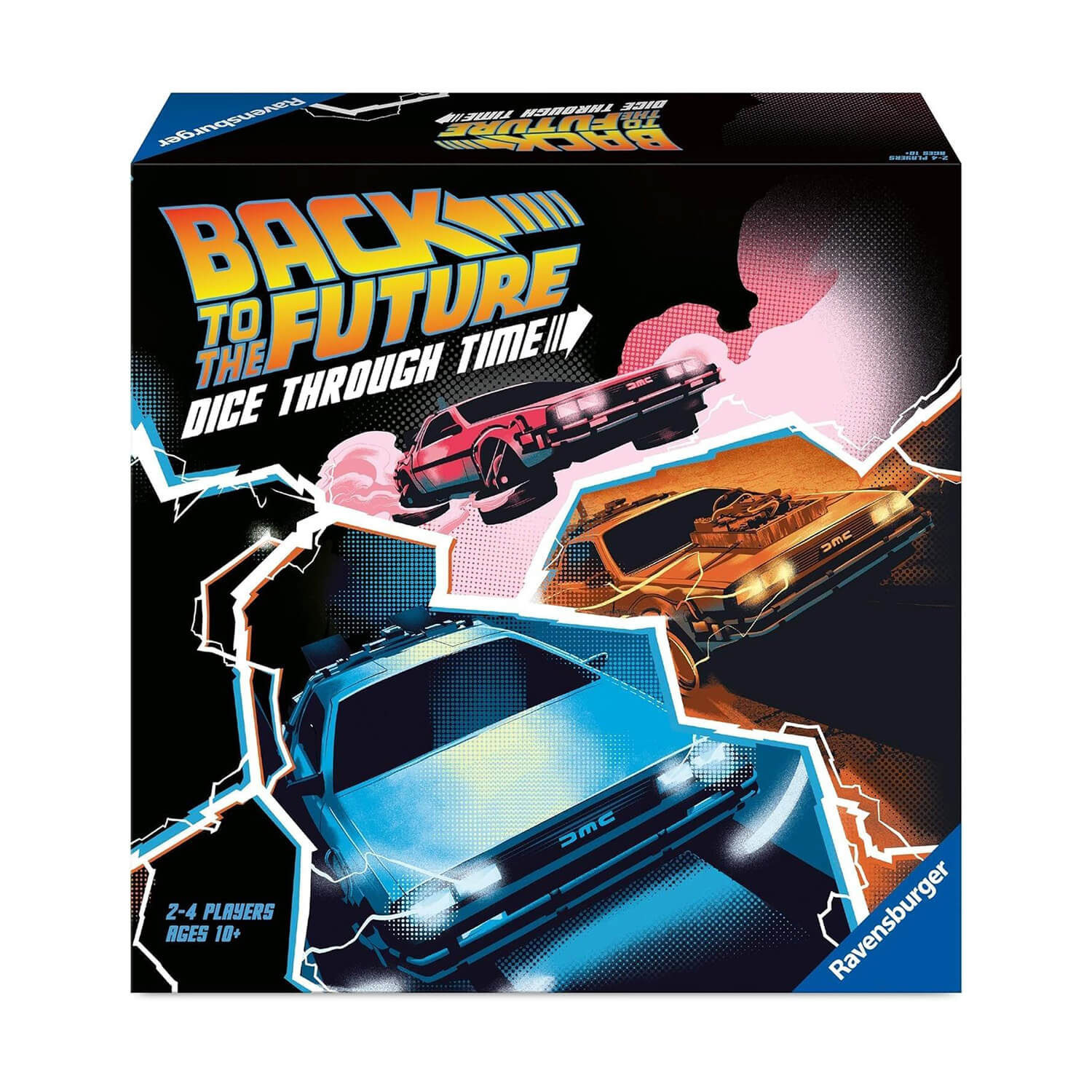 Back to the Future Dice Through Time Board Game packaging