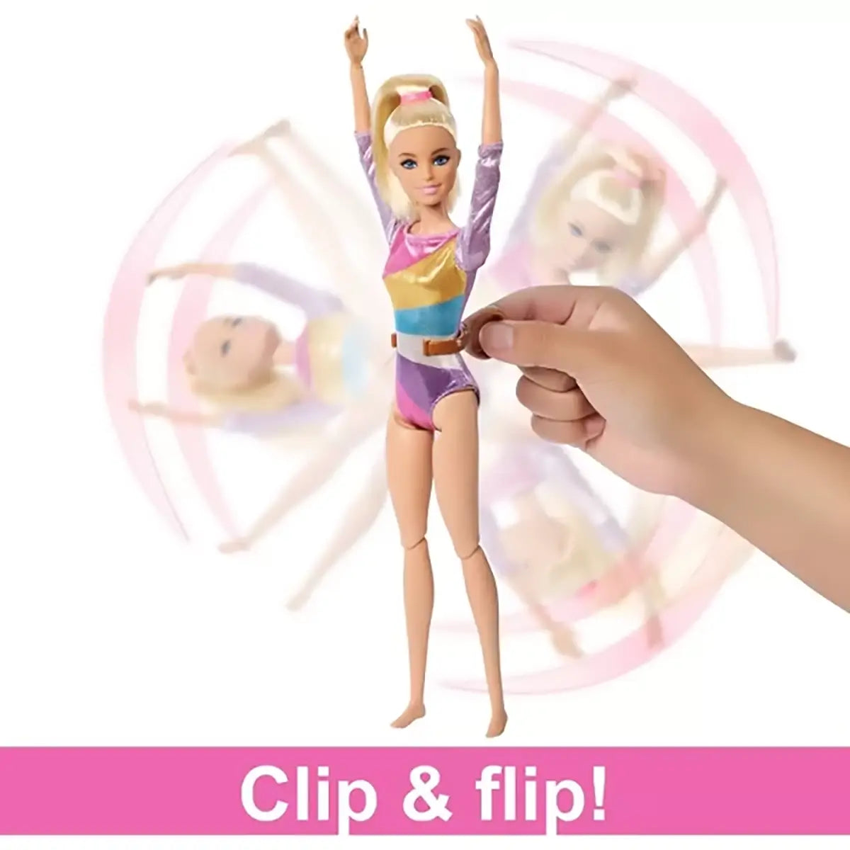 Barbie You Can Be Anything Gymnastics Playset clip and flip