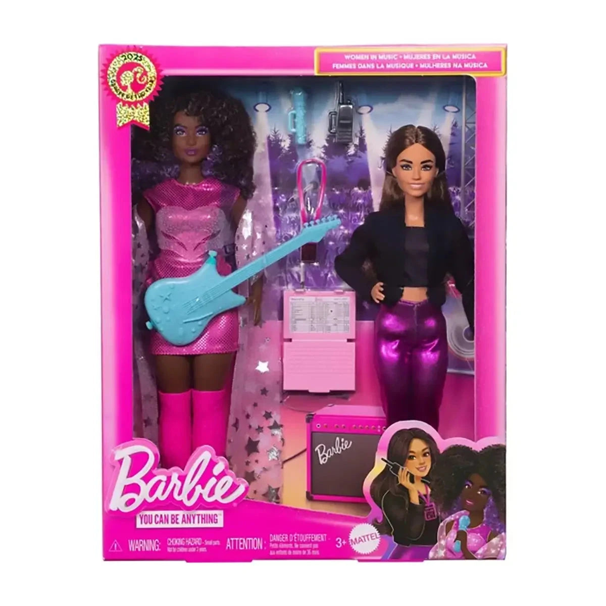 Barbie You Can Be Anything Women in Music 2-Doll Set packaging