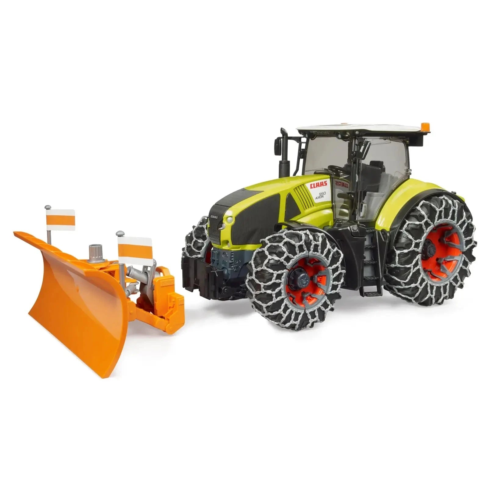 Bruder Claas Axion 950 with Snow Chains and Snow Blade 1:16 Scale Vehicle