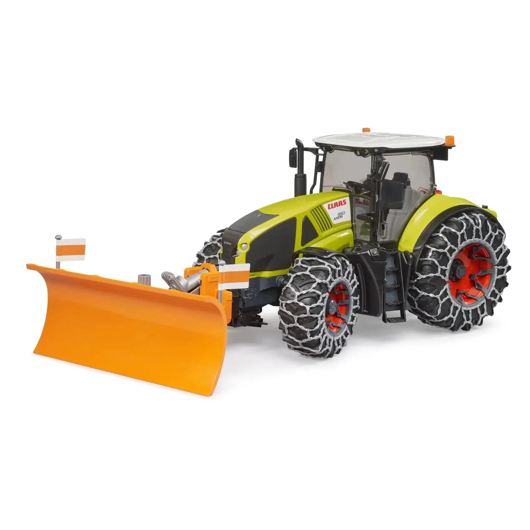 Bruder Claas Axion 950 with Snow Chains and Snow Blade 1:16 Scale Vehicle