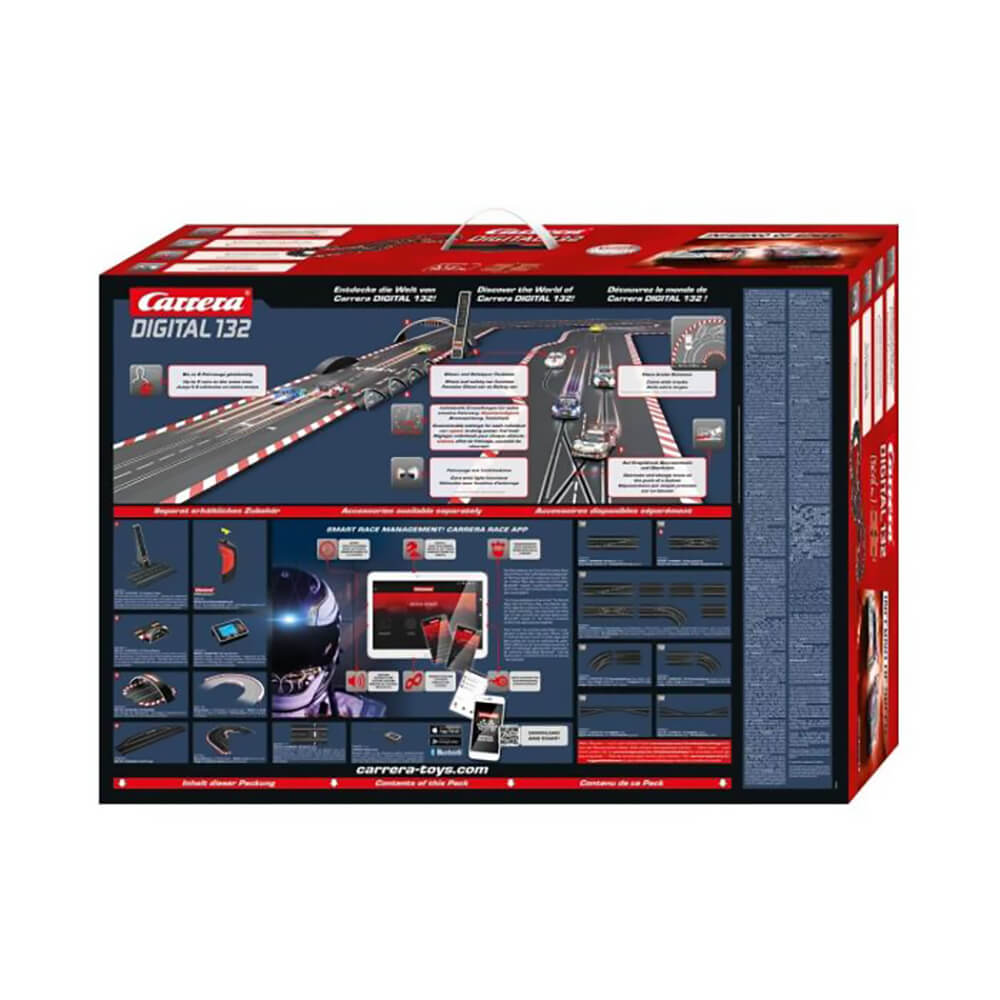 Carrera Digital 132 Inferno of Speed Slot Car Set back of box