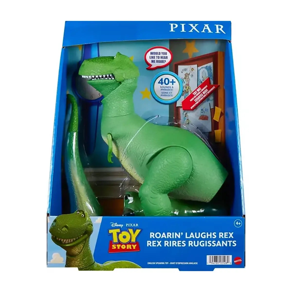 Disney Pixar Toy Story Roarin' Laughs Rex Action Figure package