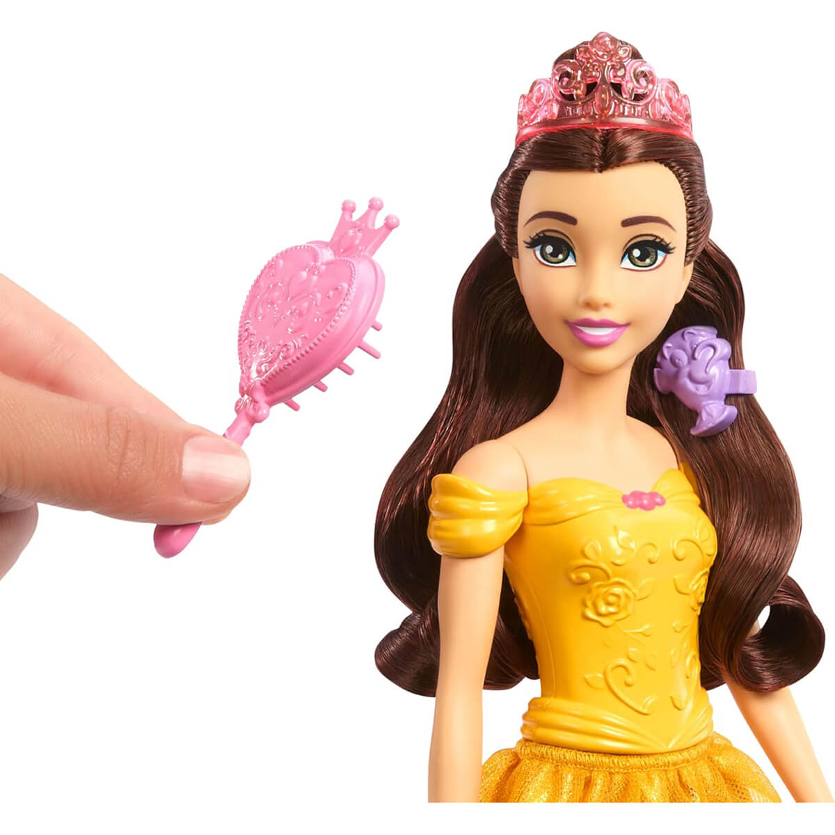 Disney Princess Belle and Philippe Playset brush and hair clip