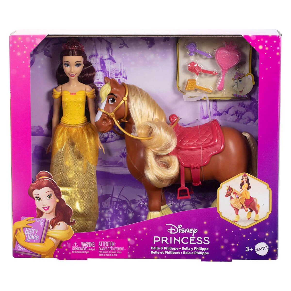 Disney Princess Belle and Philippe Playset box