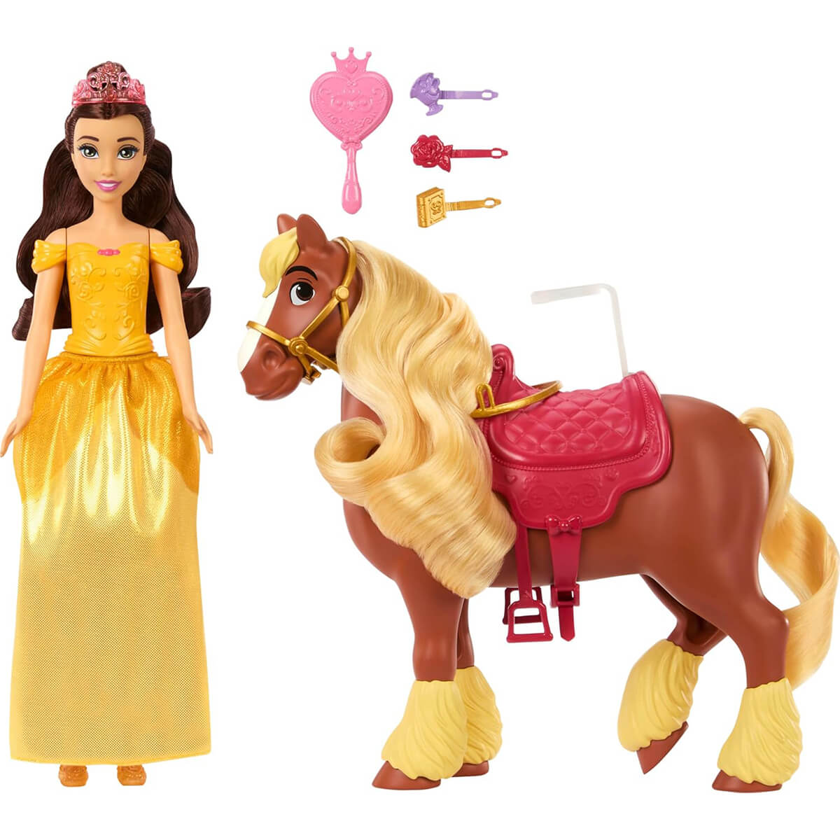 Disney Princess Belle and Philippe Playset what's included