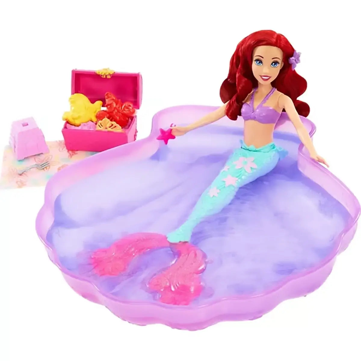 Disney Princess Sand and Swim Ariel Fashion Doll Playset in tub