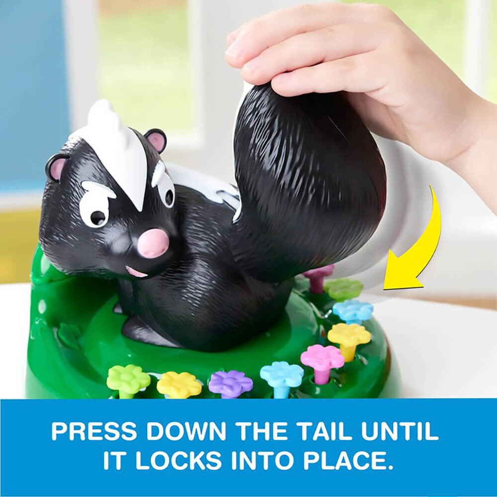Epoch Game Zone Skunked! press down tail and it will lock in place