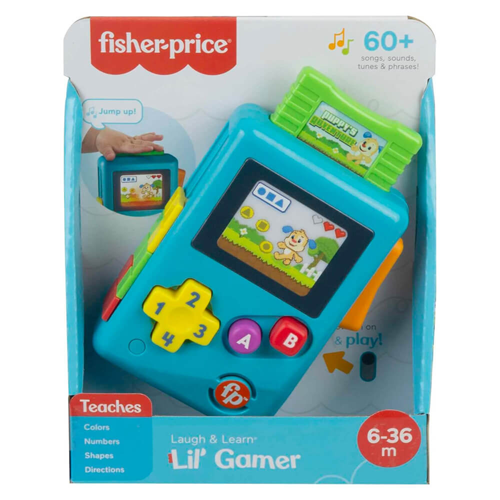 Fisher-Price Laugh & Learn Lil’ Gamer Pretend Video Game packaging