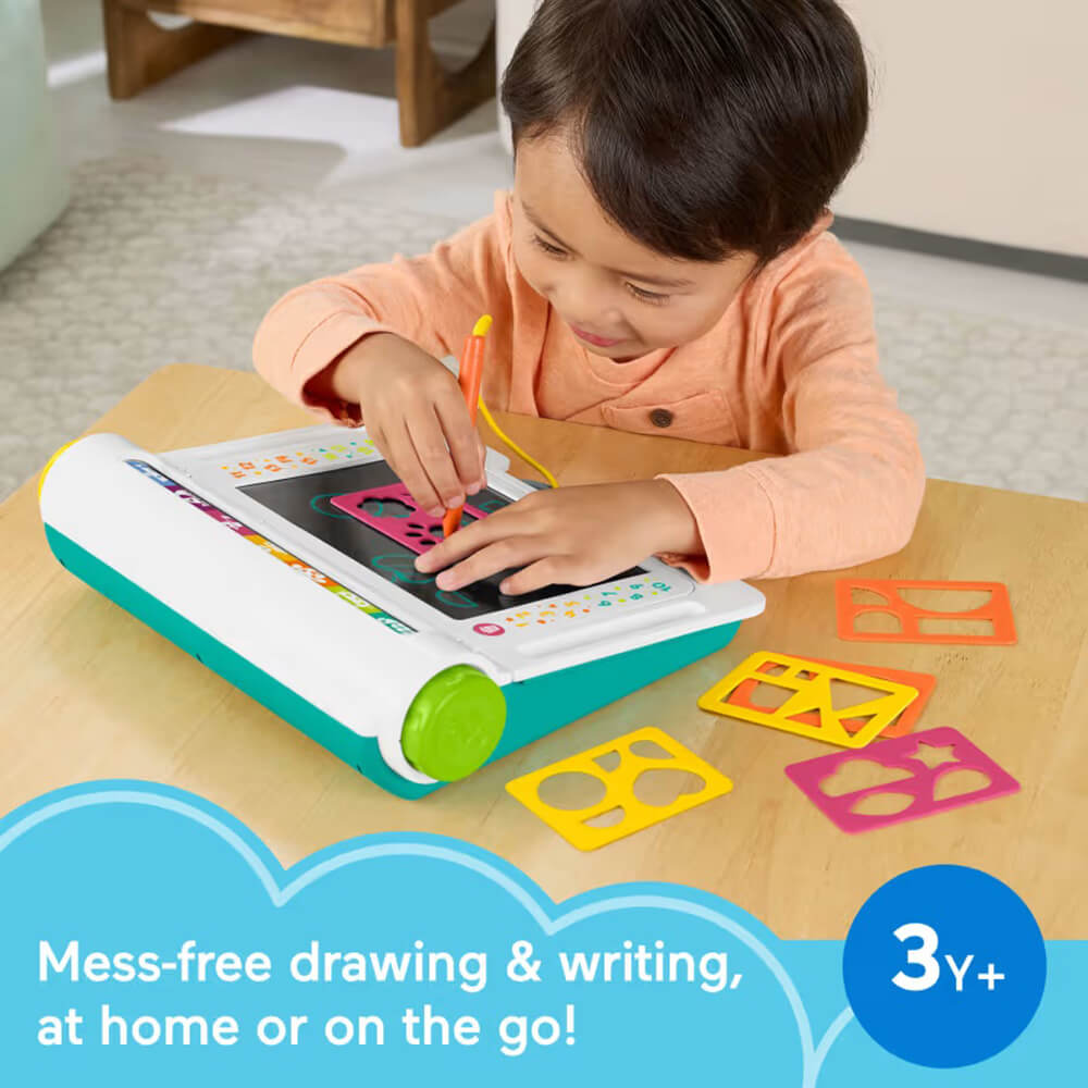 Fisher-Price Learn & Doodle Desk, Mess-Free Writing & Drawing Tablet With Lcd Screen mess free drawing